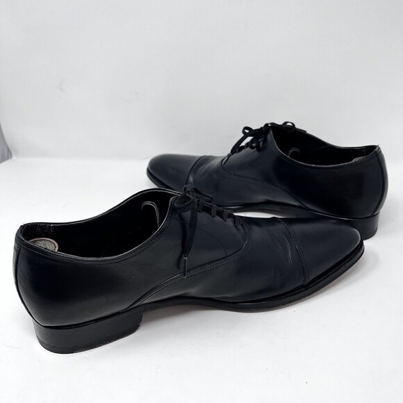 To Boot New York Shoes Mens 11 Adam Derrick Black Leather Oxford Cap Toe Dress - Picture 8 of 12
